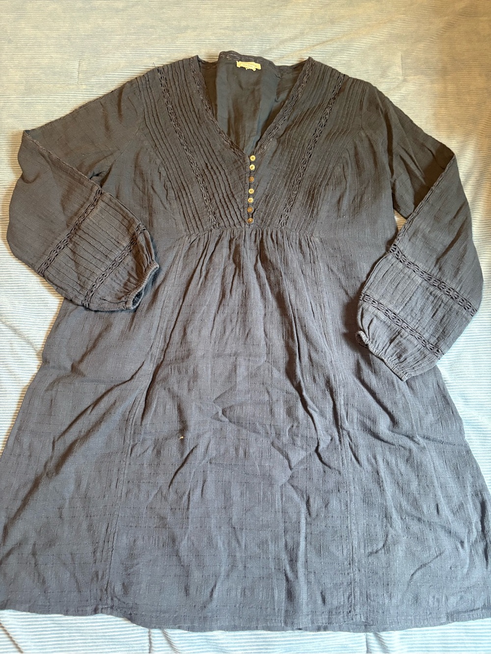 Sundance navy Pintuck Mini Dress